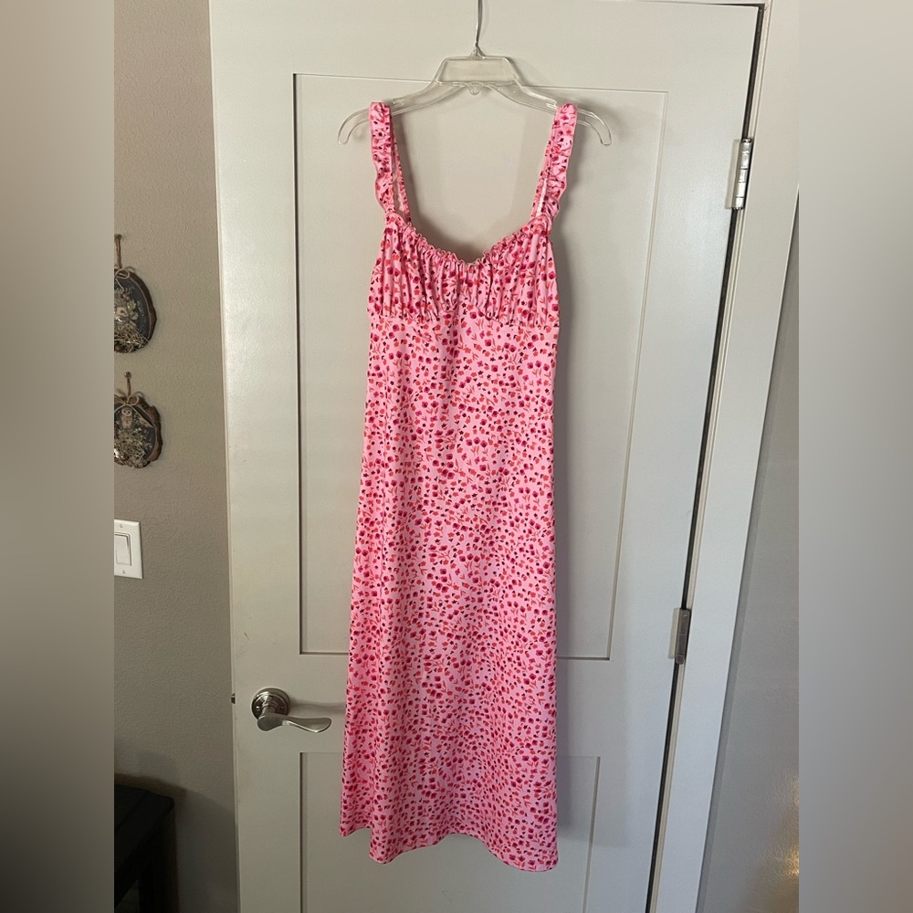 Commense Pink and White Sundress
